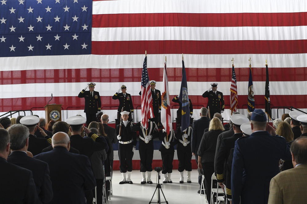 Commander, Navy Region Southeast (CNRSE) holds change of command ceremony at NAS Jacksonville