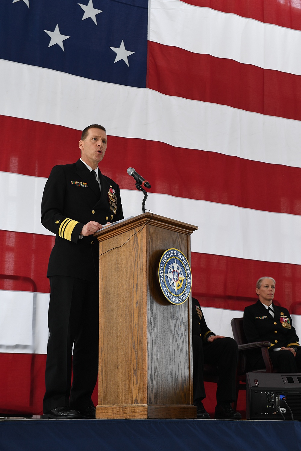 Commander, Navy Region Southeast (CNRSE) holds change of command ceremony at NAS Jacksonville