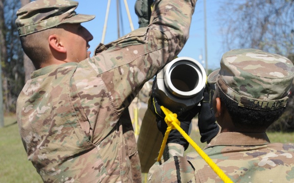 135th QM Fuelers set up Assault Hoseline System