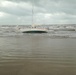 Sailboat runs aground on Mustang Island