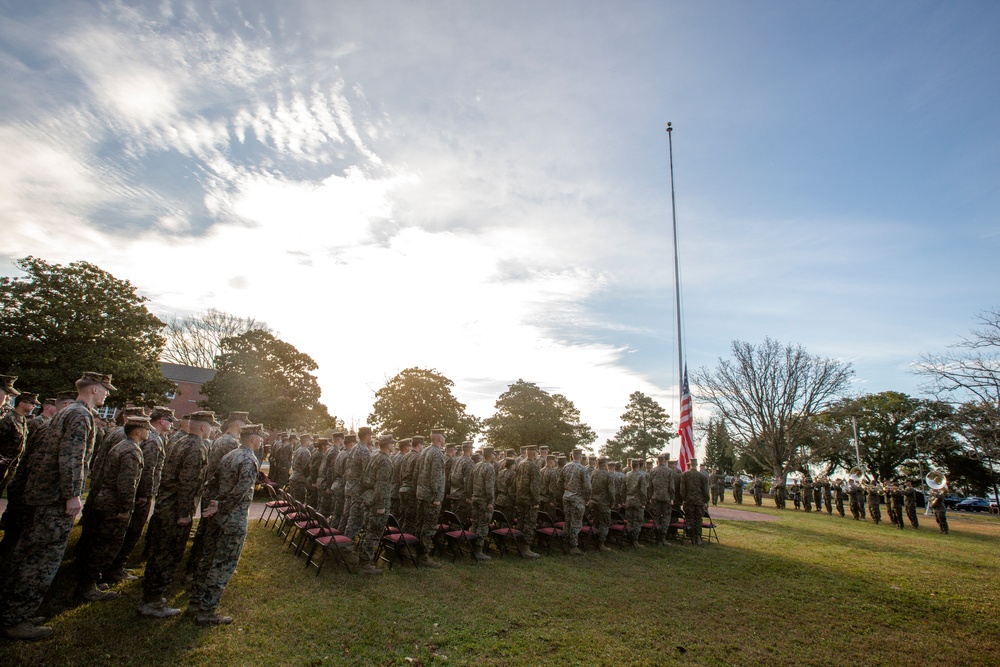 2d MARDIV Morning Colors and Awards Ceremony