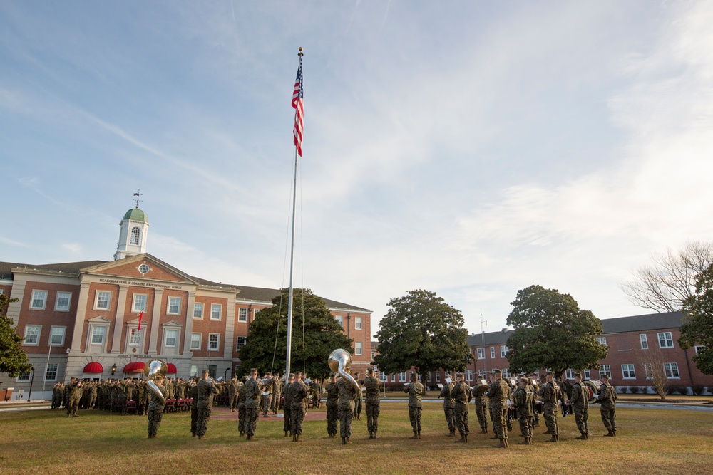 2d MARDIV Morning Colors and Awards Ceremony