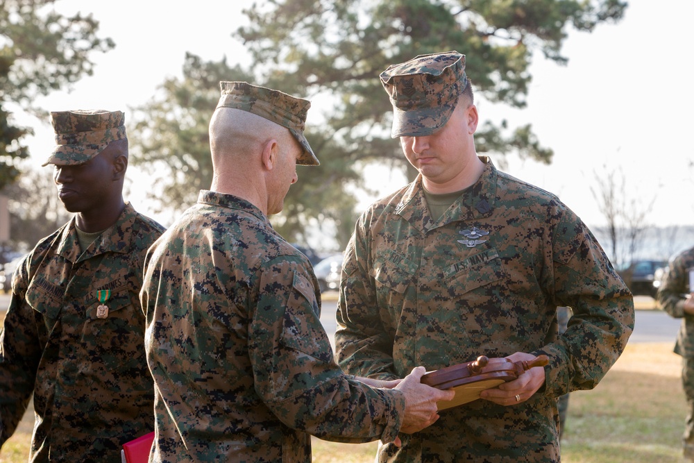 2d MARDIV Morning Colors and Awards Ceremony