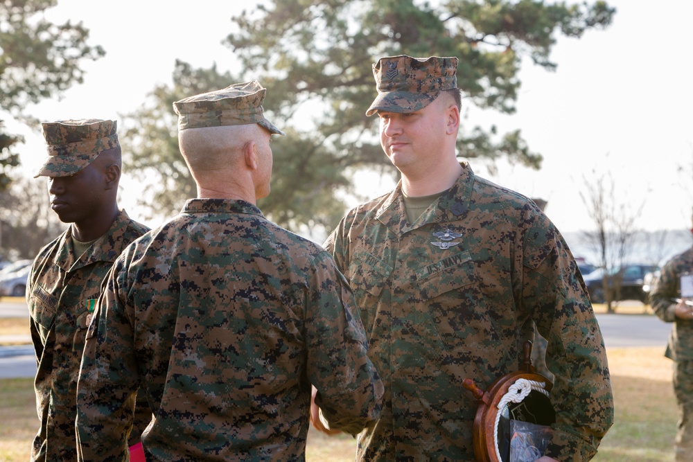 2d MARDIV Morning Colors and Awards Ceremony