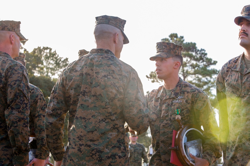 2d MARDIV Morning Colors and Awards Ceremony