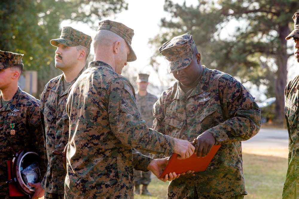 2d MARDIV Morning Colors and Awards Ceremony