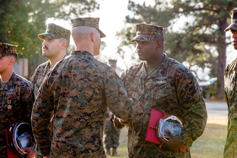 2d MARDIV Morning Colors and Awards Ceremony