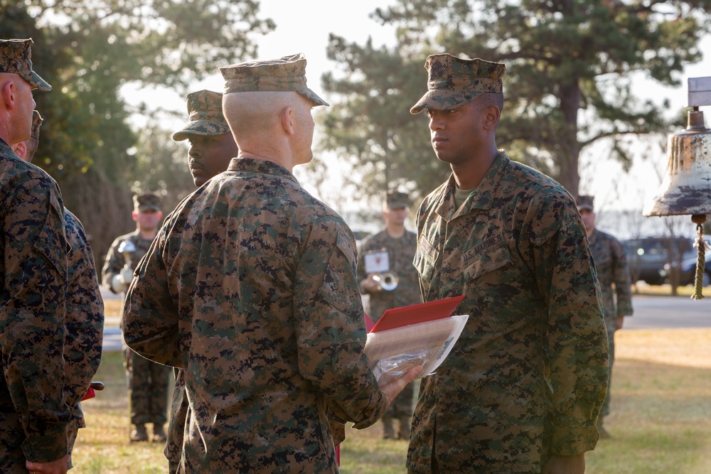 2d MARDIV Morning Colors and Awards Ceremony