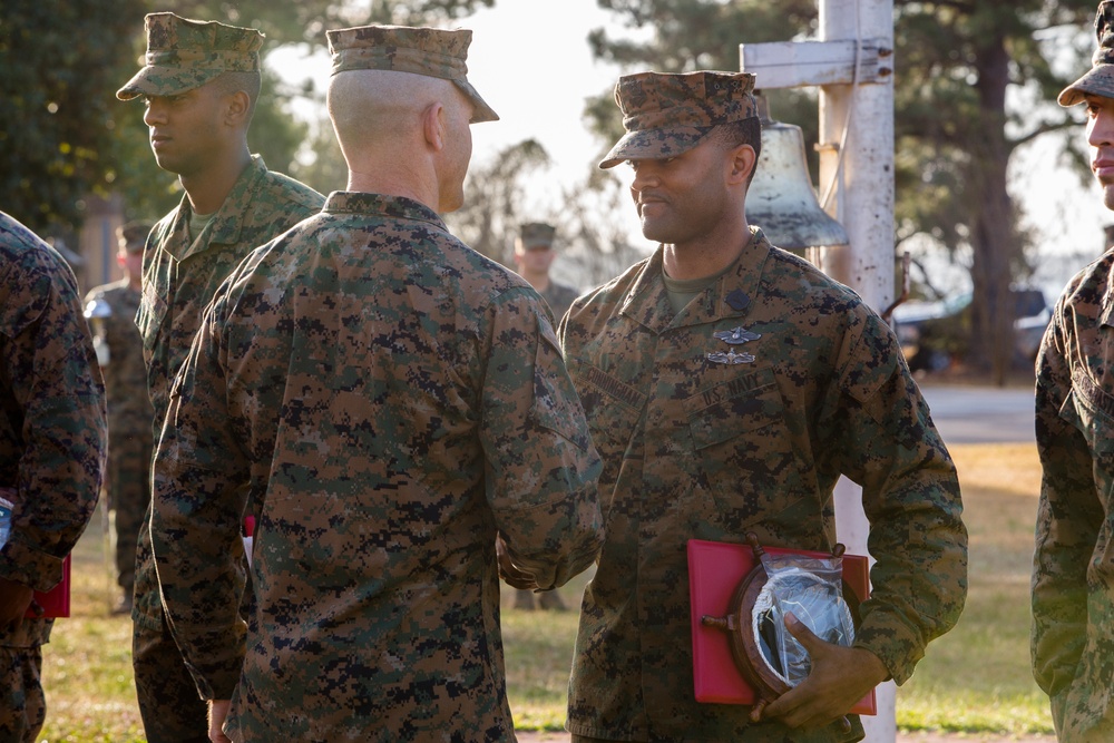 2d MARDIV Morning Colors and Awards Ceremony