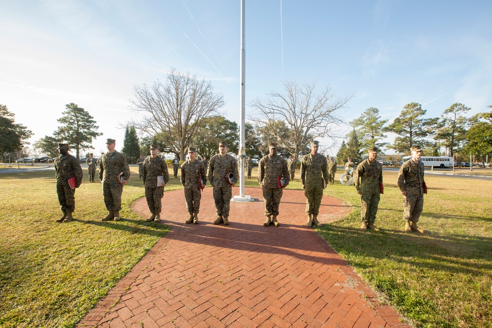 2d MARDIV Morning Colors and Awards Ceremony