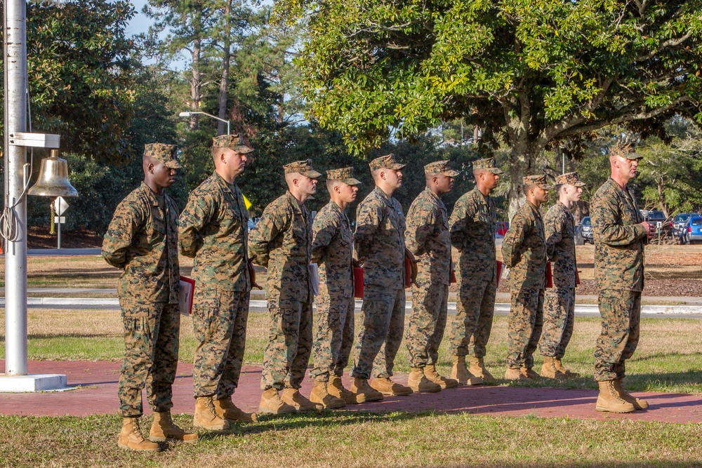 2d MARDIV Morning Colors and Awards Ceremony