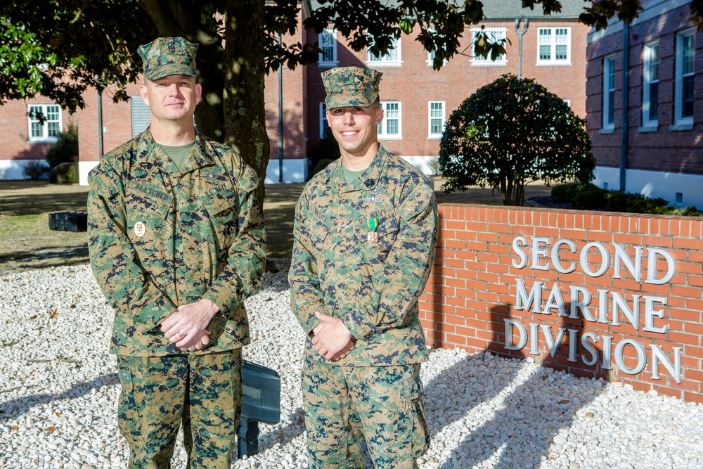 2d MARDIV Morning Colors and Awards Ceremony