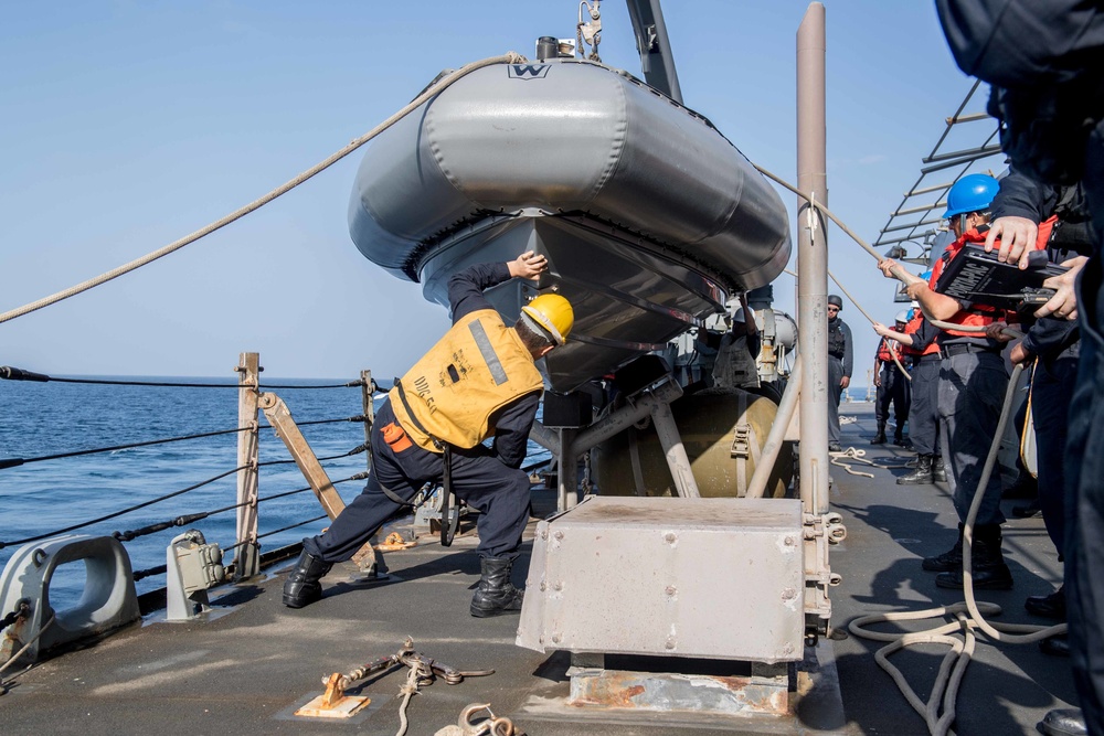 Laboon is deployed with the George H.W. Bush Carrier Strike Group in support of maritime security operations and theater security cooperation efforts in the U.S. 5th and 6th Fleet areas of responsibility