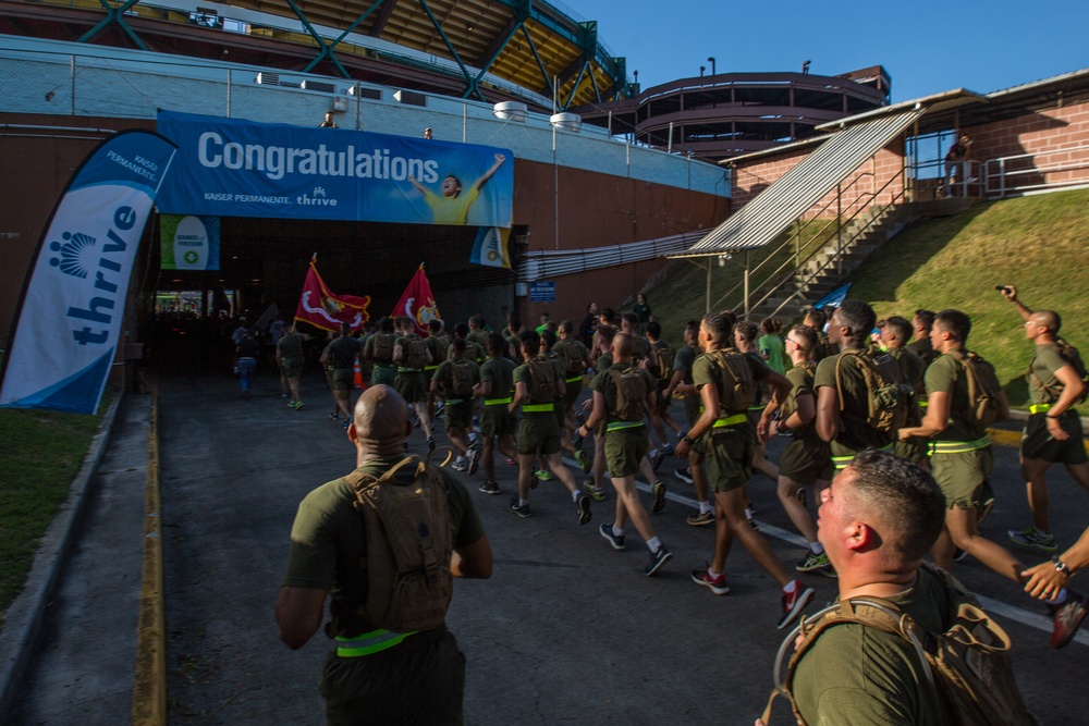 Marines Participate in the Kaiser Permanente Great Aloha Run.