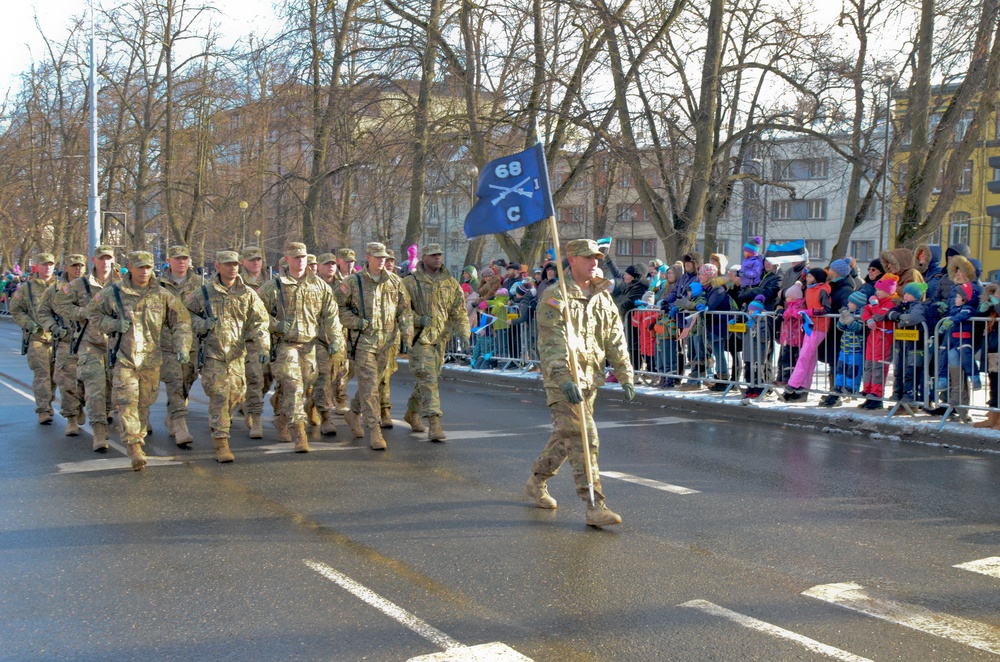 1-68 AR participates in multinational parade in Estonia