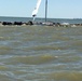 Sailboat drifts into South Galveston Jetty
