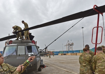 Unfolding the blades - UH-60 Black Hawks arrive in Greece