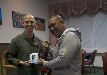 BayStars visit MCAS Futenma, tour MV-22B Osprey, dine with Marines, Ginowan City Mayor