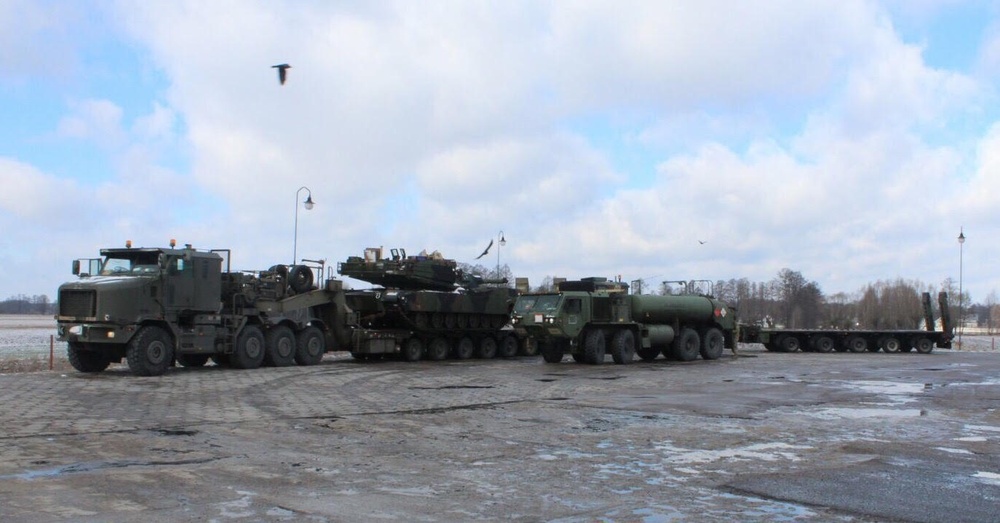 Tank travels across Suwalki gap