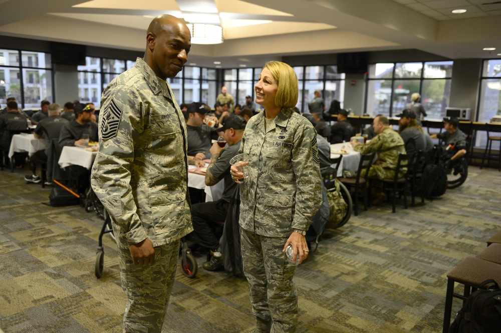 Air Force leadership visits with USSOCOM Warrior Care Program