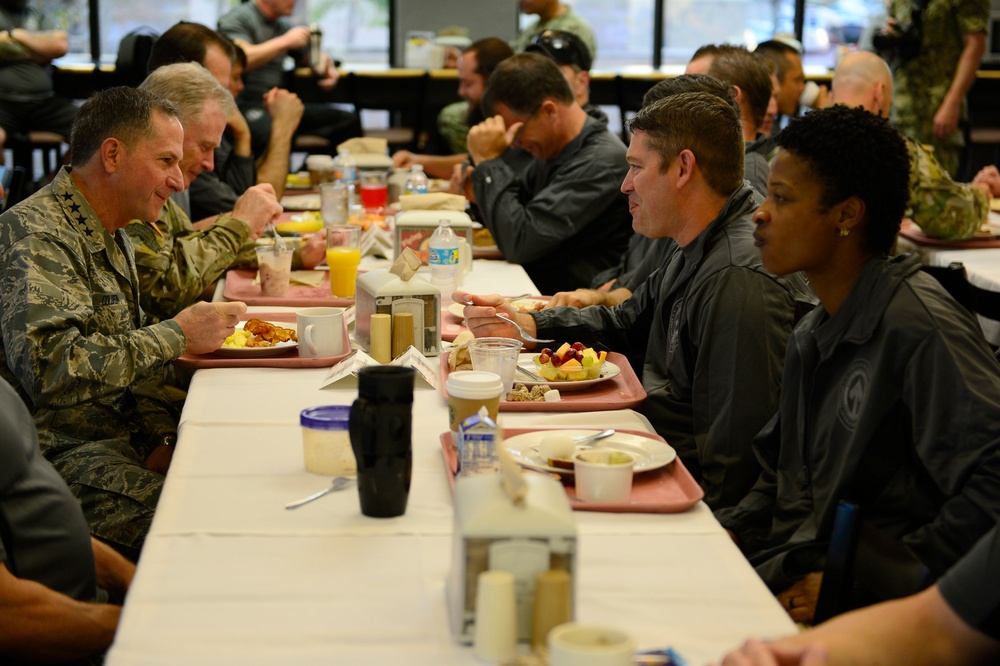 Air Force leadership visits with USSOCOM Warrior Care Program