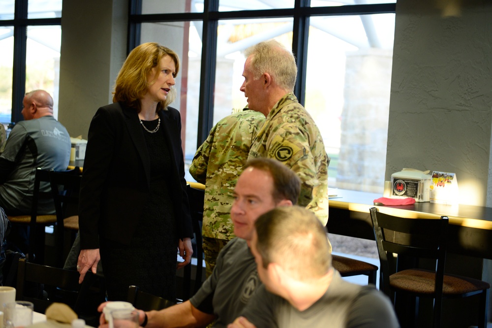 Air Force leadership visits with USSOCOM Warrior Care Program