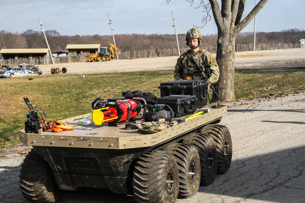 Paratrooper operates the Argo Robotic Platform
