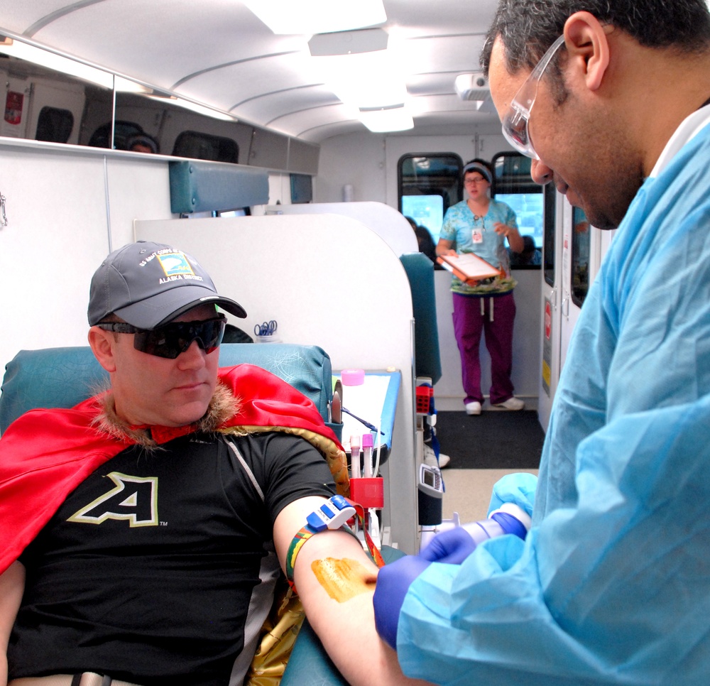 Safety Man Donates Blood
