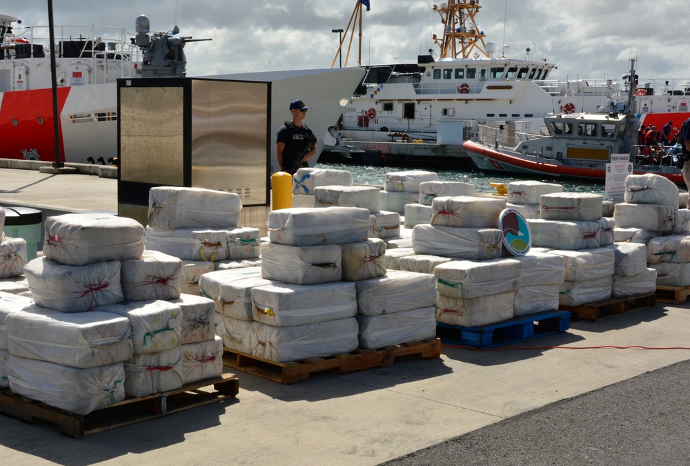 Coast Guard offloads in Puerto Rico over $125 million dollars worth of seized cocaine