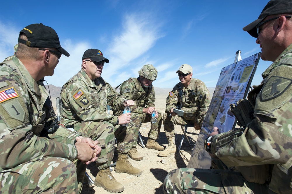 U.S. Army Chief of Staff, Gen. Mark A. Milley, visits the U.S. Army National Training Center, Ft. Irwin, Calif., Nov. 6, 2016.