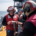 USS Bonhomme Richard (LHD 6) conducts replenishment at sea