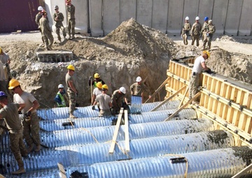 Deployed Army engineers complete massive culvert project at Bagram