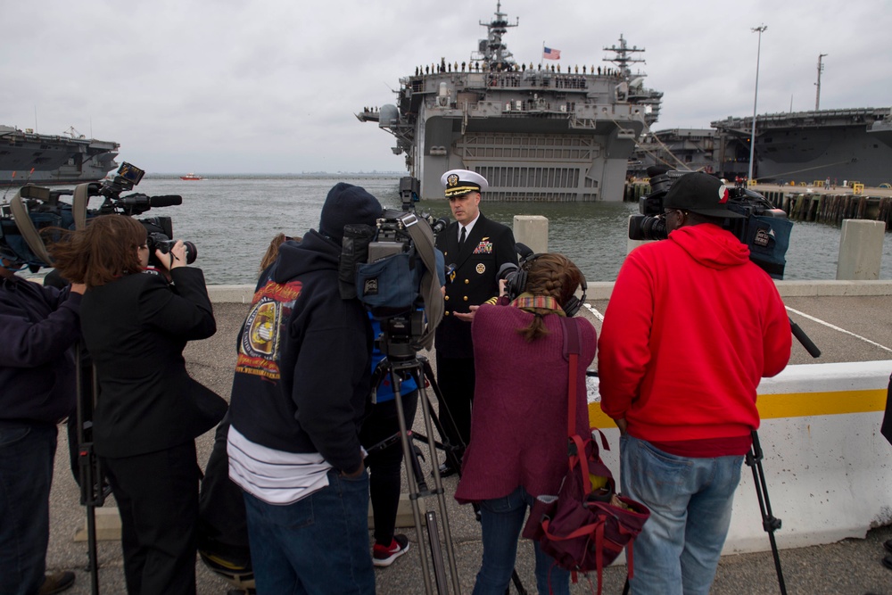 USS Bataan departs Naval Station Norfolk