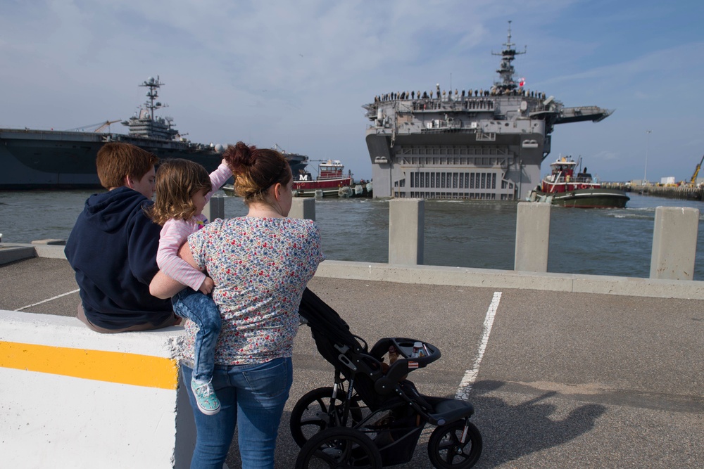 USS Bataan departs Naval Station Norfolk