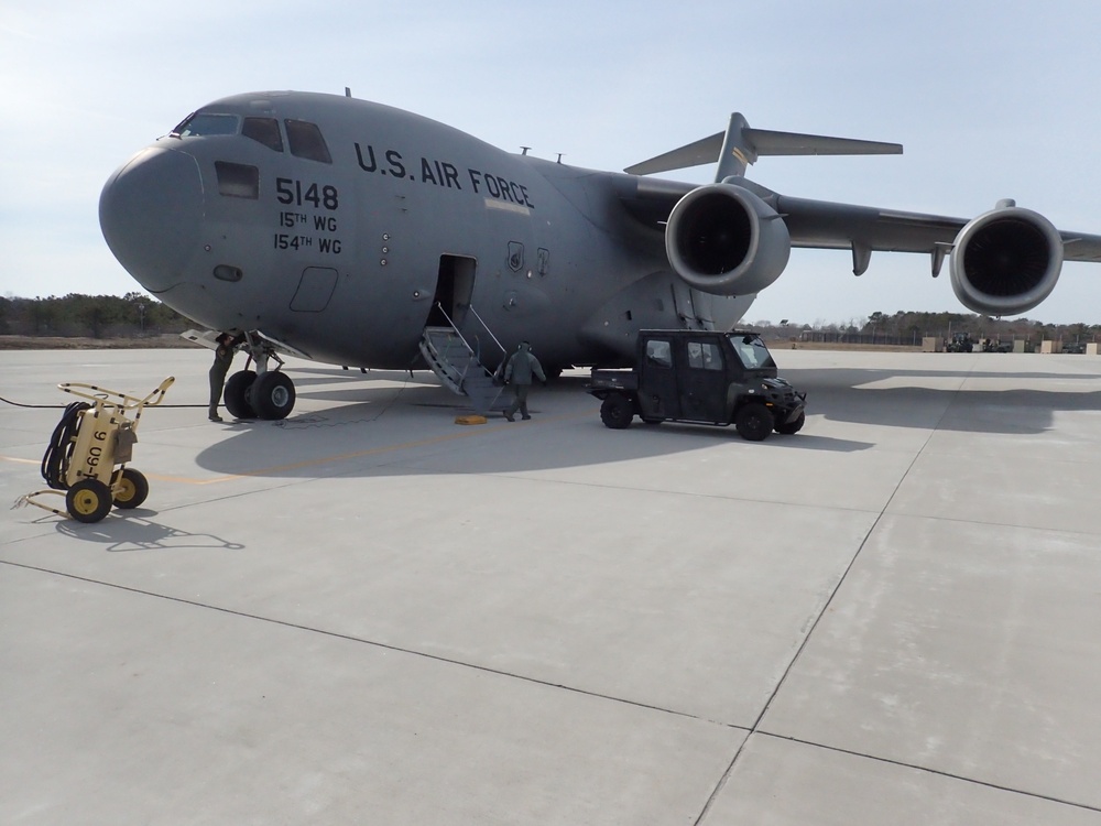 New York Air National Guardsmen supporting NASA/DOD spacecraft recovery training