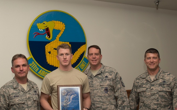 February 2017 Chief's Choice Award -- A1C Derek J. King