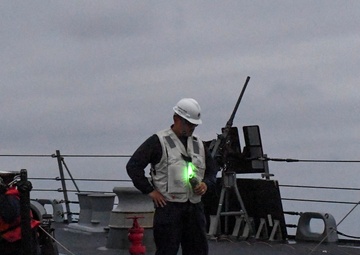 USS Wayne E. Meyer Performs Replenishment-at-Sea in the South China Sea