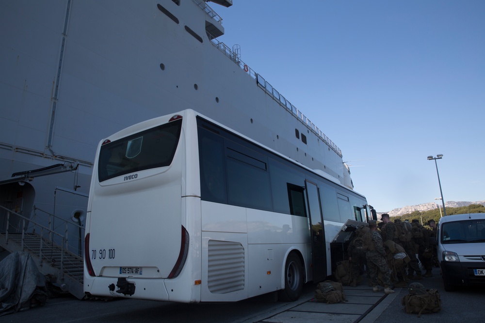 All aboard: U.S. Marines arrive in Toulon France All aboard: U.S. Marines arrive in Toulon France