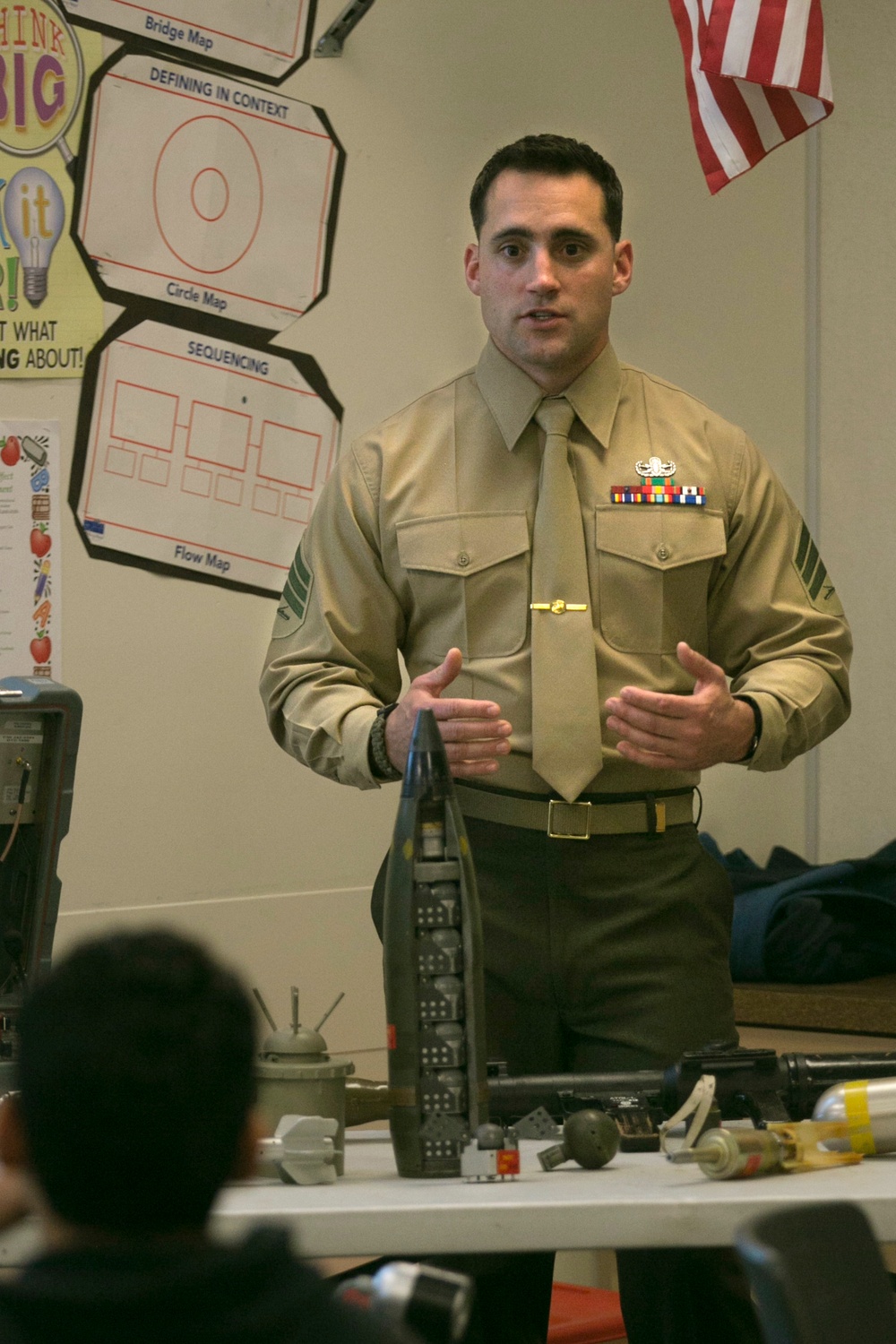 Combat Center EOD visits Painted Hills Middle School