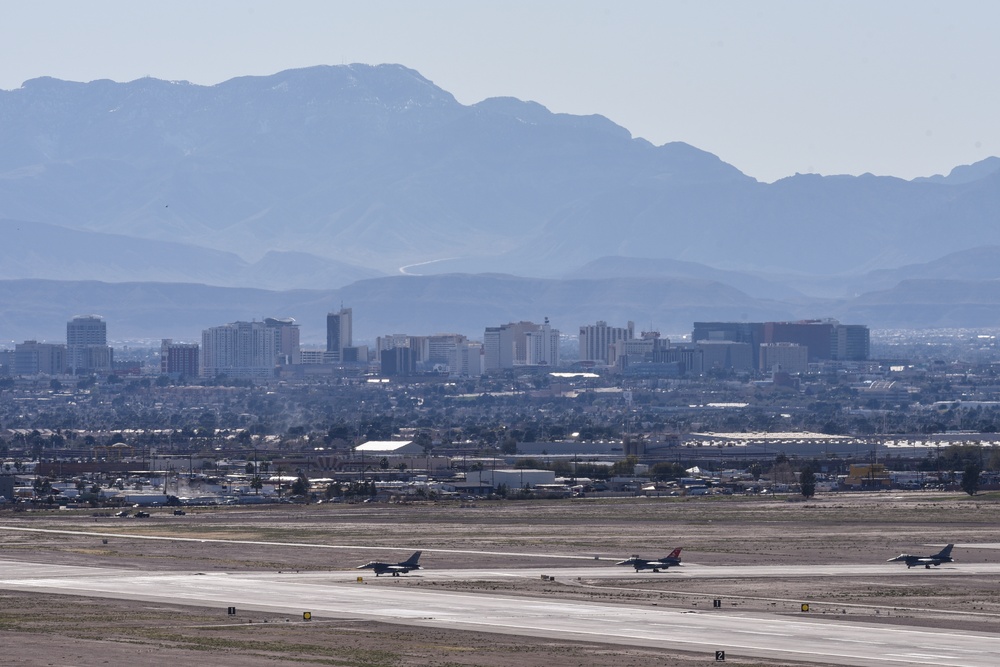 187th Fighter Wing Red Tails takeoff during Red Flag 17-2