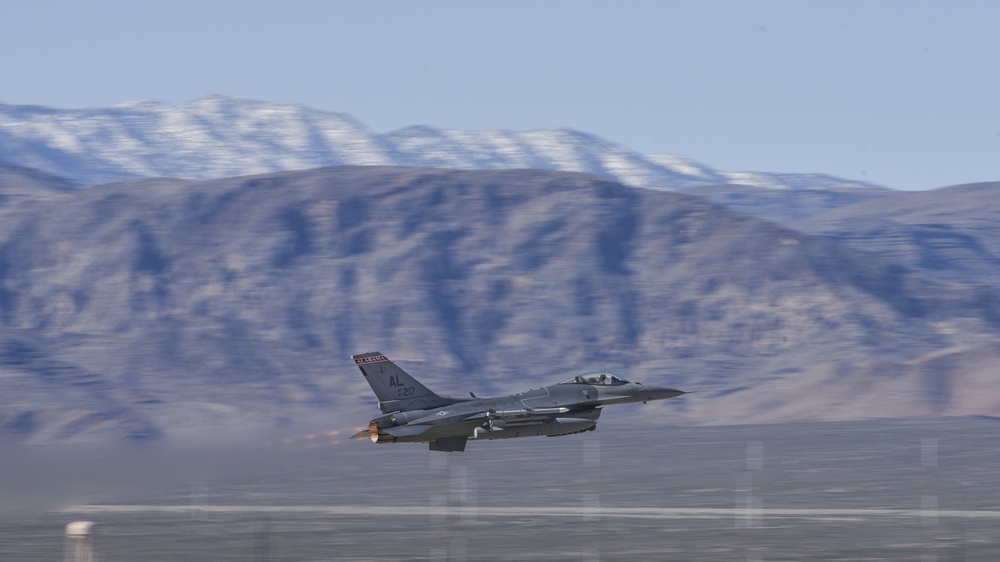 187th Fighter Wing Red Tails takeoff during Red Flag 17-2