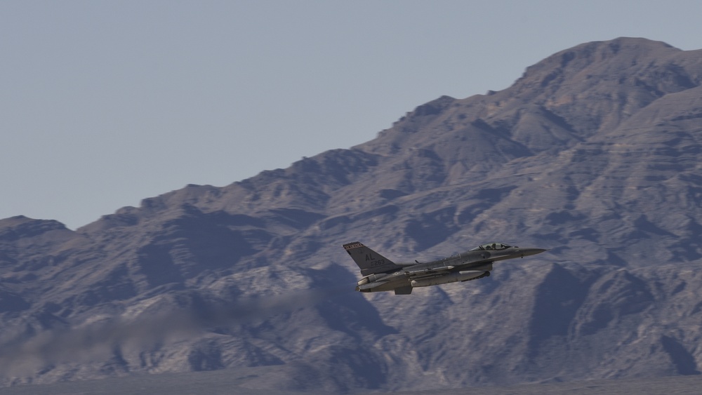 187th Fighter Wing Red Tails takeoff during Red Flag 17-2