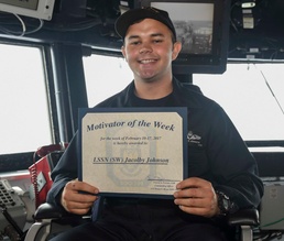 Clinton Native Award Motivator of the Week Aboard USS Wayne E. Meyer