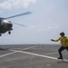 U.S. Army lands helicopters on USS Green Bay’s flight deck during Cobra Gold