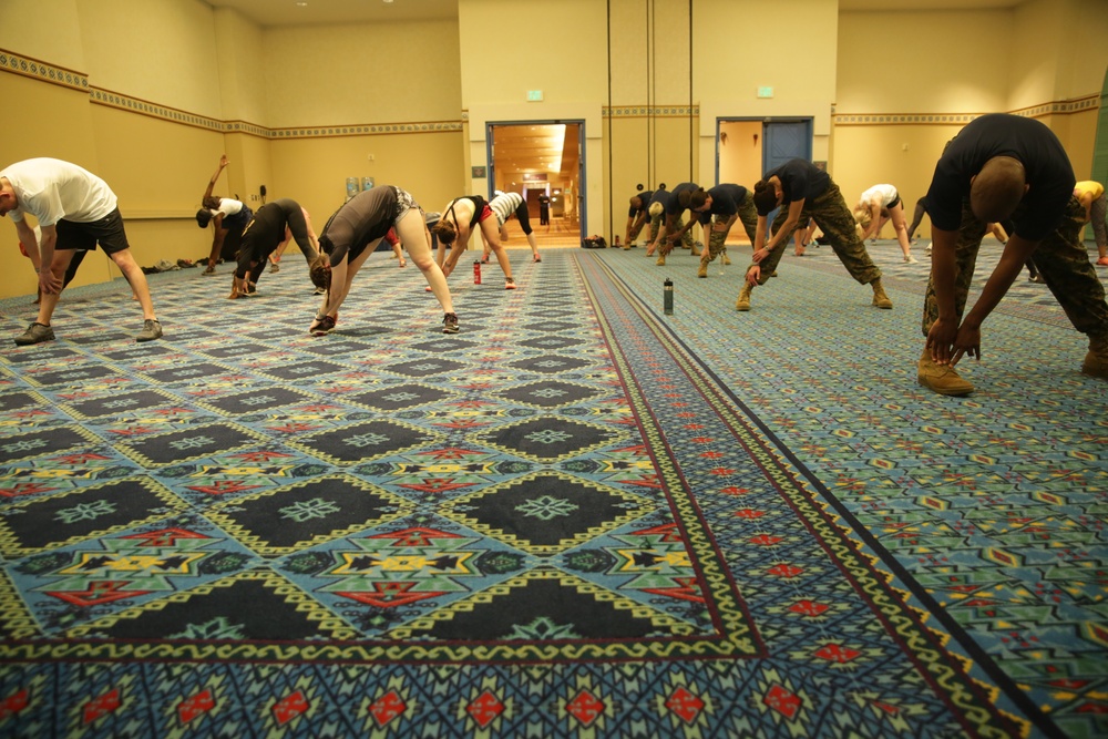 Marines Wake Up and Workout With WAI 17 Attendees