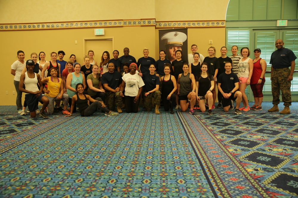 Marines Wake Up and Workout With WAI 17 Attendees