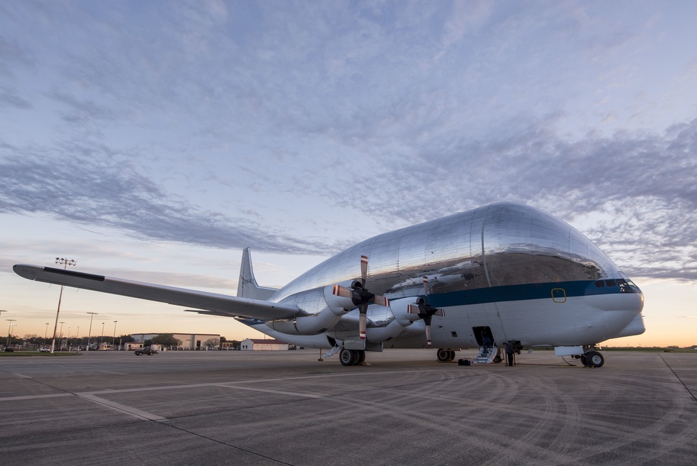 NASA Super Guppy arrives at JBSA-Randolph