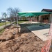 Ongoing construction Bldg 22, playgrounds for Child Development Center