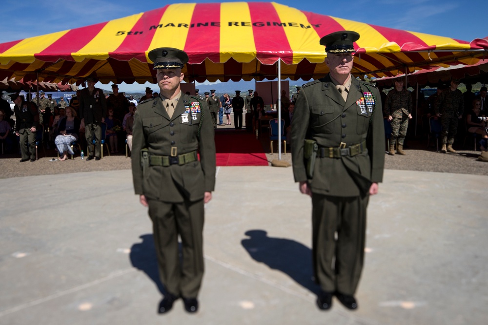 Change of Command Ceremony for 5th Marine Regiment