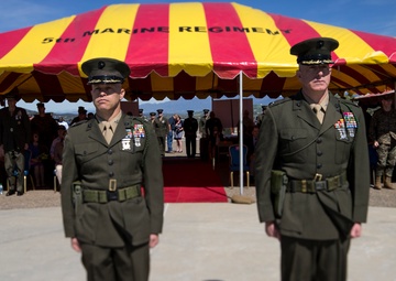 Change of Command Ceremony for 5th Marine Regiment